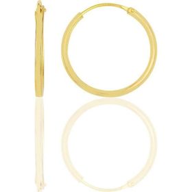 Gümüş Altın Yaldızlı 18 mm Halka Küpe