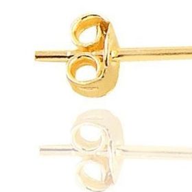 Gümüş Altın Yaldızlı 6 mm İnci Küpe