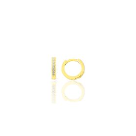 Gümüş Altın Yaldızlı 9 mm Halka Küpe Tragus Piercing Helix Kıkırdak Küpesi