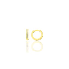 Gümüş Altın Yaldızlı 9 mm Halka Küpe Tragus Piercing Helix Kıkırdak Küpesi