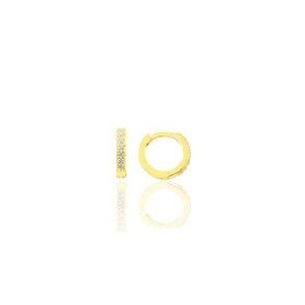 Gümüş Altın Yaldızlı 9 mm Halka Küpe Tragus Piercing Helix Kıkırdak Küpesi