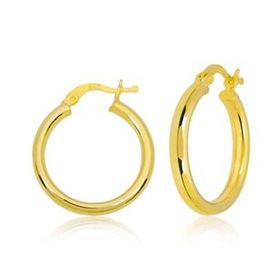 Gümüş Gold Halka Kadın Küpe