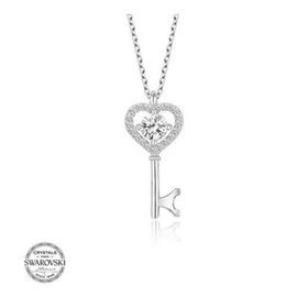 Gümüş Hane Swarovski Taşlı Gümüş Anahtar Kadın Kolye