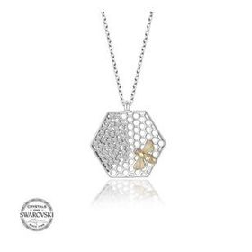 Gümüş Hane Swarovski Taşlı Gümüş Arı Kadın Kolye