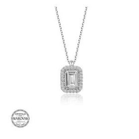 Gümüş Hane Swarovski Taşlı Gümüş Baget Kadın Kolye