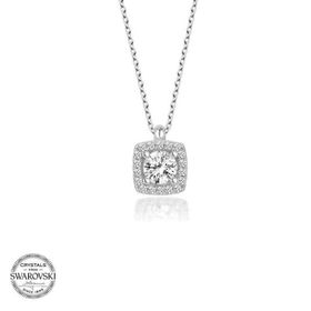 Gümüş Hane Swarovski Taşlı Gümüş Baget Tektaş Kadın Kolye
