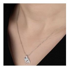 Gümüş Hane Swarovski Taşlı Gümüş Balık Kadın Kolye