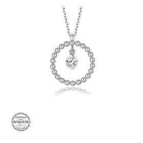 Gümüş Hane Swarovski Taşlı Gümüş Çember Tektaş Kadın Kolye