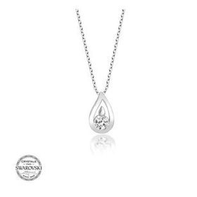 Gümüş Hane Swarovski Taşlı Gümüş Damla Kadın Kolye