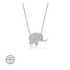 Gümüş Hane Swarovski Taşlı Gümüş Fil Kadın Kolye