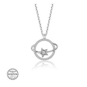Gümüş Hane Swarovski Taşlı Gümüş Gezegen Kadın Kolye