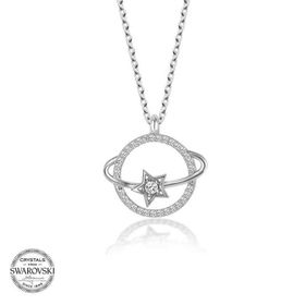 Gümüş Hane Swarovski Taşlı Gümüş Gezegen Kadın Kolye