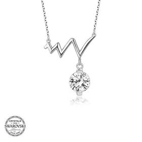 Gümüş Hane Swarovski Taşlı Gümüş Ritim Kadın Kolye