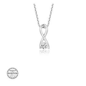 Gümüş Hane Swarovski Taşlı Gümüş Sonsuzluk Kadın Kolye
