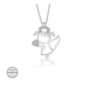 Gümüş Hane Swarovski Taşlı Gümüş Su Perisi Kadın Kolye
