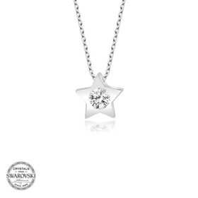 Gümüş Hane Swarovski Taşlı Gümüş Yıldız Kadın Kolye