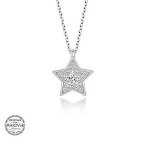 Gümüş Hane Swarovski Taşlı Gümüş Yıldız Kadın Kolye