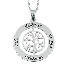 Gümüş İsimlik Plaka Kolye