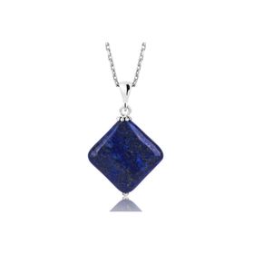 Gümüş Lapis Doğal Taş Kolye