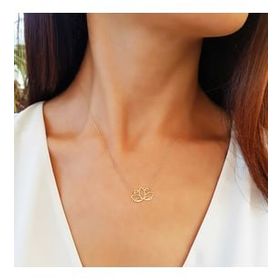 Gümüş Lotus Kolye