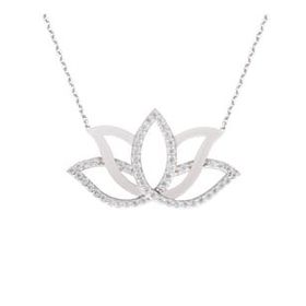 Gümüş Lotus Kolye