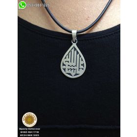 Gümüş Maşallah Yazılı Kolye