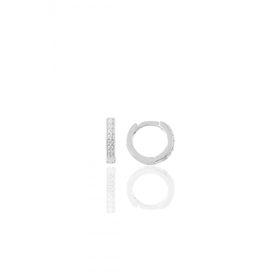Gümüş Rodyumlu 9 mm Halka Küpe Tragus Piercing Helix Kıkırdak Küpesi