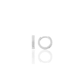 Gümüş Rodyumlu 9 mm Halka Küpe Tragus Piercing Helix Kıkırdak Küpesi