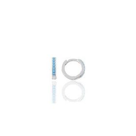 Gümüş Rodyumlu 9 mm Halka Küpe Tragus Piercing Helix Kıkırdak Küpesi