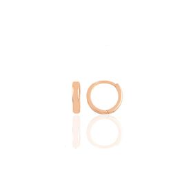 Gümüş Rose 10 mm Halka Küpe Tragus Piercing Helix Kıkırdak Küpesi