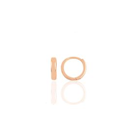 Gümüş Rose 10 mm Halka Küpe Tragus Piercing Helix Kıkırdak Küpesi
