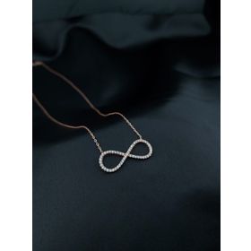Gümüş Rose Sonsuzluk Bayan Kolye