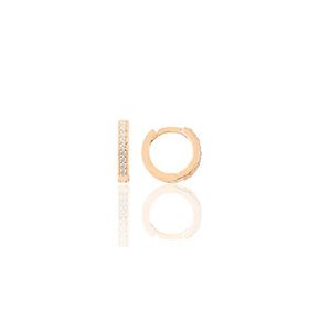 Gümüş rose zirkon taşlı 11 mm halka küpe Tragus Piercing Helix Kıkırdak Küpesi