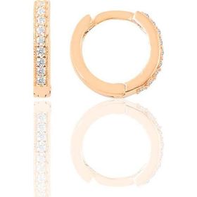 Gümüş rose zirkon taşlı 11 mm halka küpe Tragus Piercing Helix Kıkırdak Küpesi