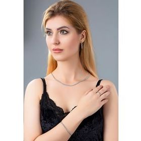Gümüş Su Yolu Bayan Kolye