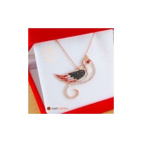 Gümüş Zümrüdü Anka Kuşu Kolye
