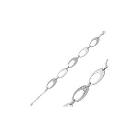 Gumush BR0460245 Taşlı Oval Gümüş Kadın Bileklik