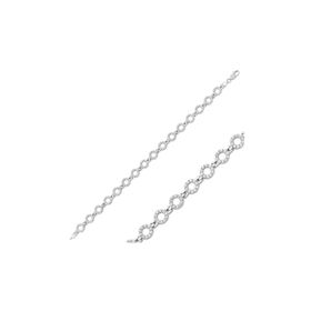 Gumush BR0460256 Taşlı Yuvarlak Gümüş Kadın Bileklik