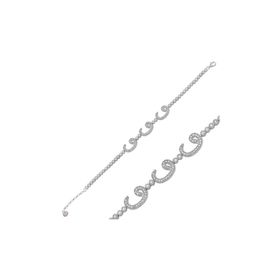 Gumush BR0460261 Su Yolu Gümüş Vav Gümüş Bileklik