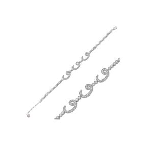 Gumush BR0460261 Su Yolu Gümüş Vav Gümüş Bileklik