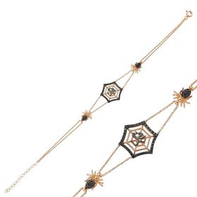 Gumush BR0460276 Örümcek Ağı Gümüş Rose Kadın Bileklik