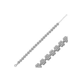 Gumush BR0460276 Örümcek Ağı Gümüş Rose Kadın Bileklik
