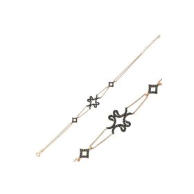 Gumush BR0460277 Dört Vavlı Gümüş Kadın Bileklik