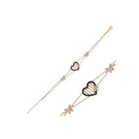Gumush BR0460282 Rose Kalpli Kelebek Gümüş Kadın Bileklik