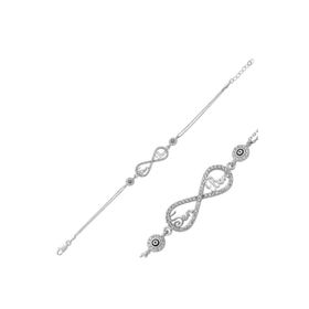 Gumush BR0460286 Sonsuzluk Sen Ben Gümüş Kadın Bileklik