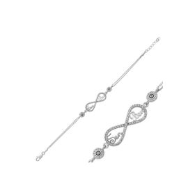 Gumush BR0460286 Sonsuzluk Sen Ben Gümüş Kadın Bileklik