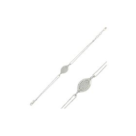 Gumush BR0460302 Beyaz Taşlı Gümüş Kadın Bileklik