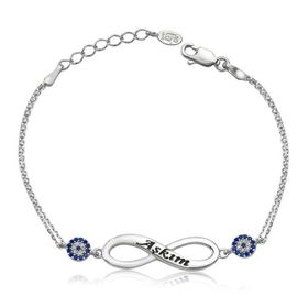 Gumush BR0460389 Sonsuzluk Aşkım Gümüş Kadın Bileklik