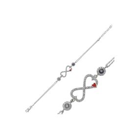 Gumush BR0460389 Sonsuzluk Aşkım Gümüş Kadın Bileklik