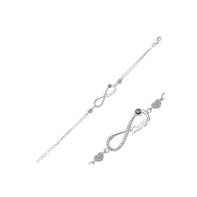 Gumush BR0460390 Sonsuzluk Canım Yazılı Gümüş Kadın Bileklik